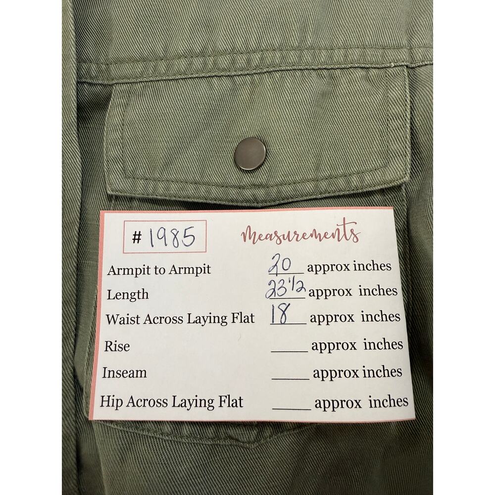 Rails Collins Sage Green Utility Linen Blend Long Sleeves Fall Jacket Size XS - Picture 10 of 10